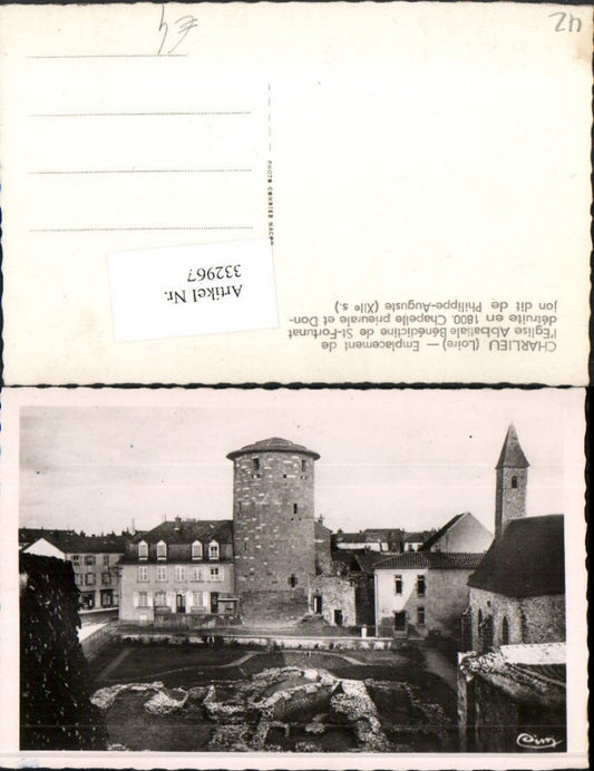 332967,Rhone-Alpes Loire Charlieu Eglise Abbatiale Benedictine de St-Fortunat Kirche Turm