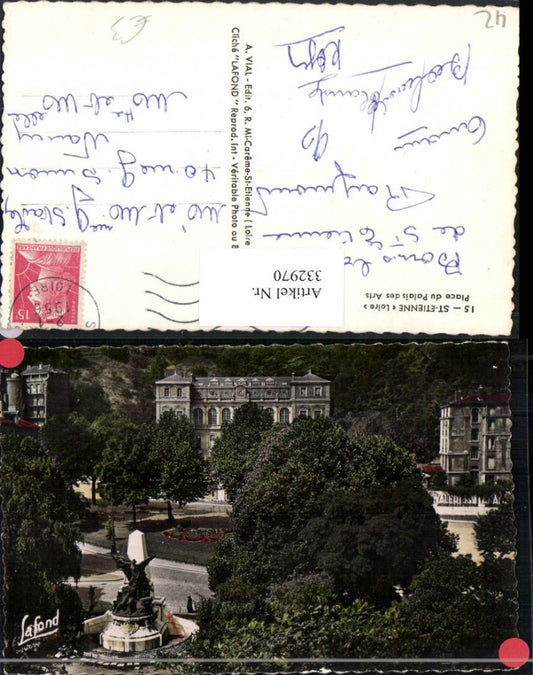 332970,Rhone-Alpes Loire St-Etienne Place du Palais des Arts Monument