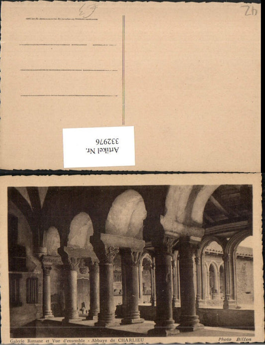 332976,Rhone-Alpes Loire Abbaye de Charlieu Galerie Romane Kloster Arkaden
