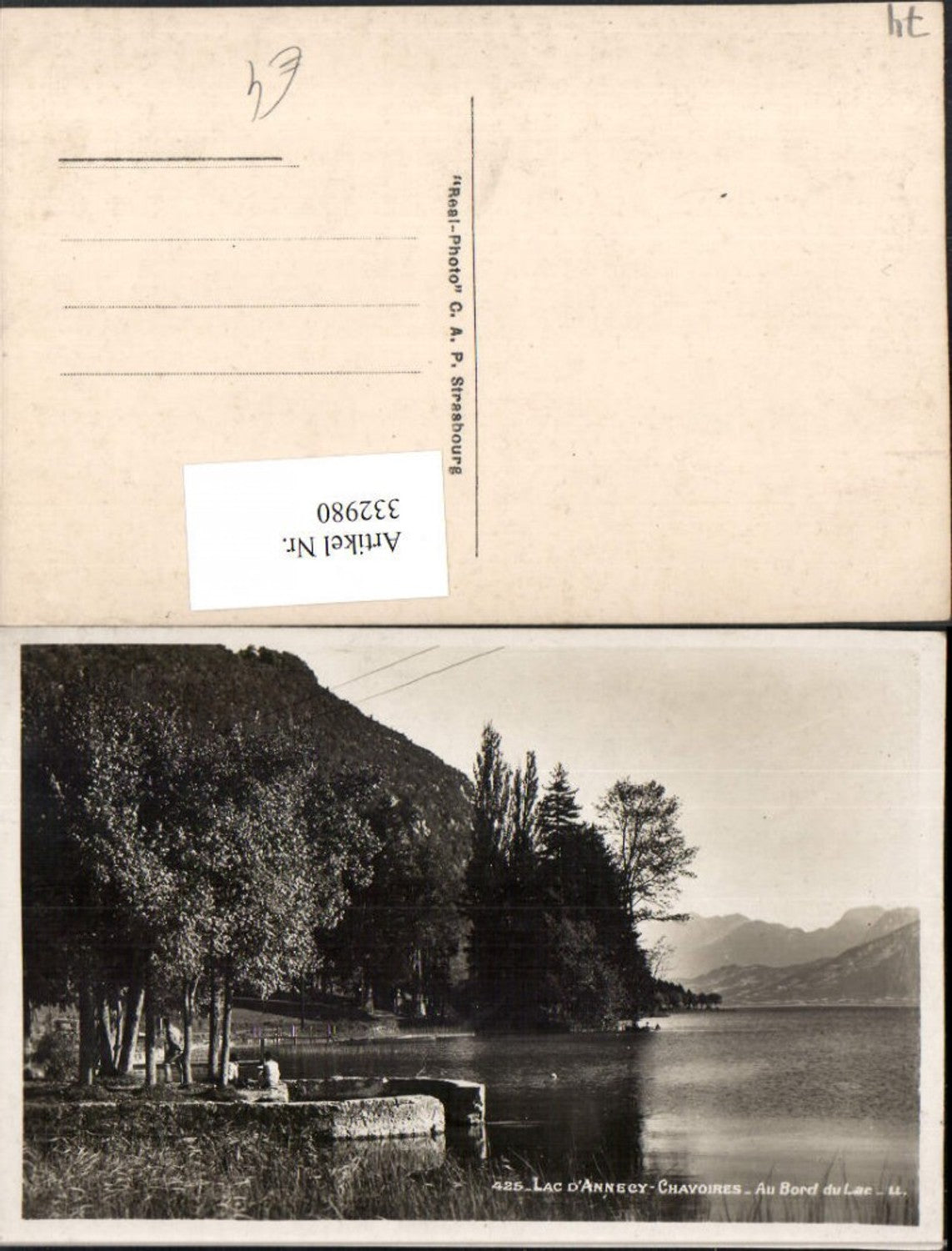 332980,Rhone-Alpes Haute-Savoie Lac d'Annecy Chavoires Au Brod du Lac See Partie