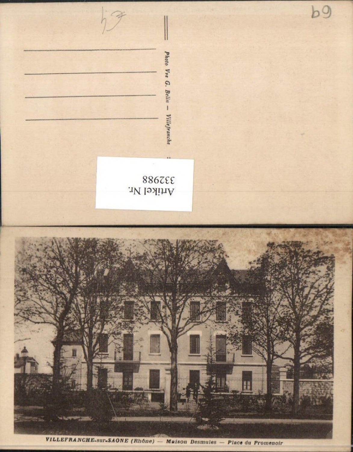 332988,Rhone-Alpes Rhone Villefranche-sur-Saone Place Promenoir Maison Desmules Haus