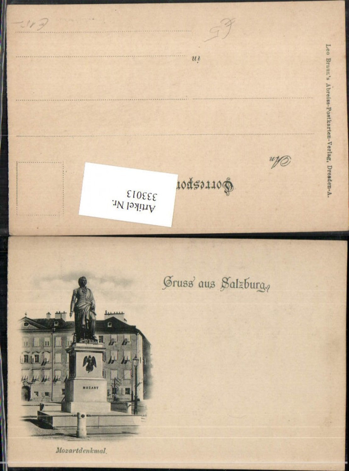 333013,Gruß aus Salzburg Mozart-Denkmal