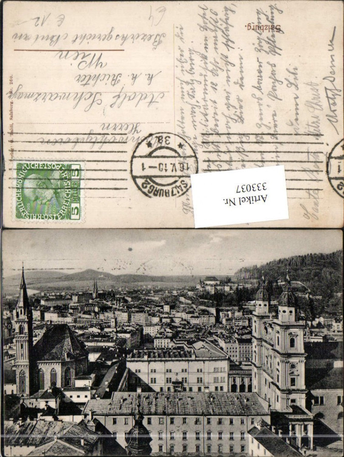 333037,Salzburg Teilansicht Kirchen
