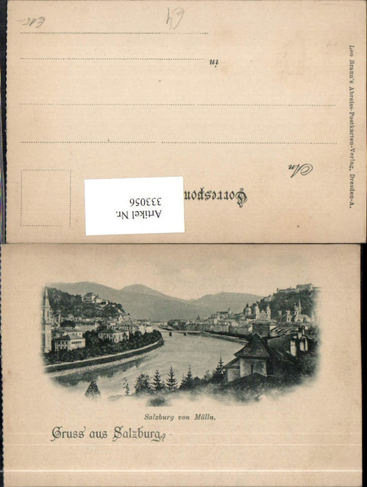 333056,Gruß aus Salzburg Teilansicht von Mülln
