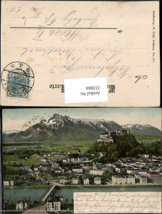 333060,Salzburg Teilansicht m. Festung Bergkulisse pub G. Baldi 317