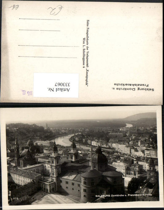 333067,Salzburg Teilansicht m. Domkirche u. Franziskanerkirche