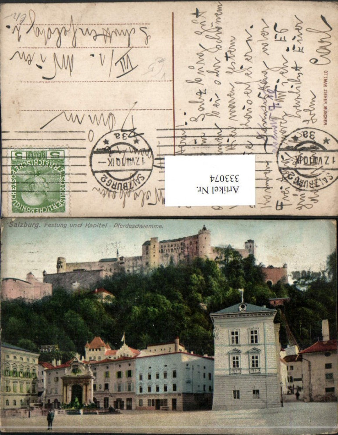 333074,Salzburg Festung u. Kapitel-Pferdeschwemme pub Ottmar Zieher