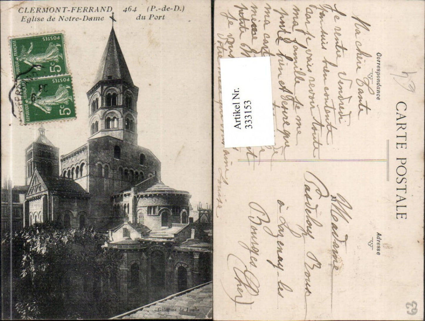 333153,Auvergne Puy-de-Dome Clermont-Ferrand Eglise de Notre-Dame du Port Kirche