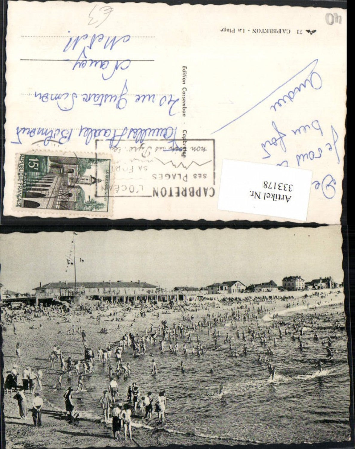 333178,Aquitanien Landes Capbreton La Plage Strand Strandleben