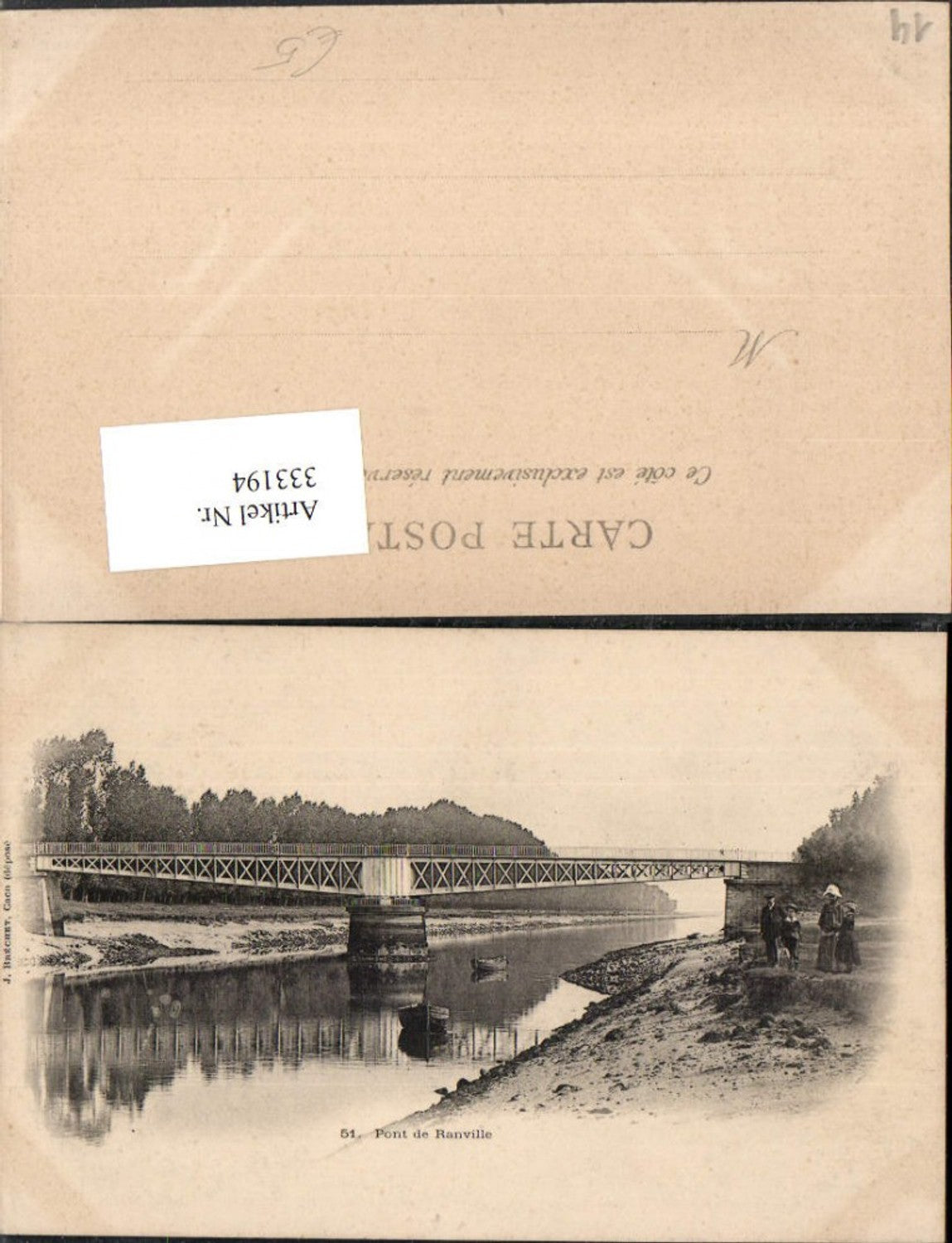 333194,Basse-Normandie Calvados Pont de Ranville Brücke Fluss