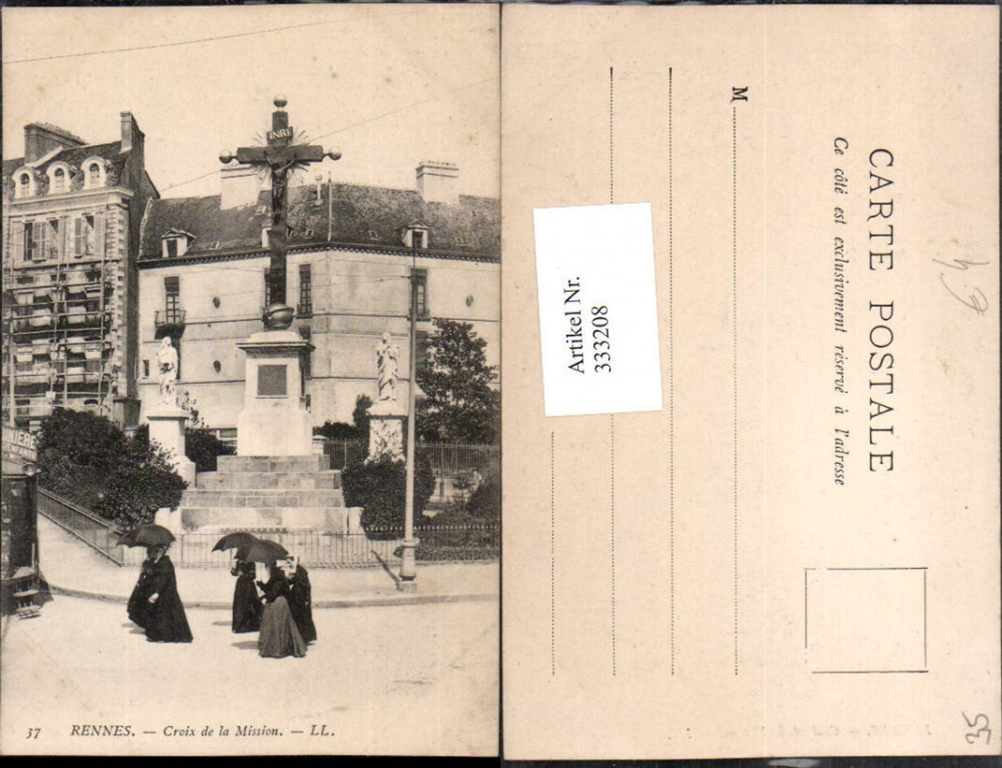 333208,Bretagne Ille-et-Vilaine Rennes Croix de la Mission Kruzifix
