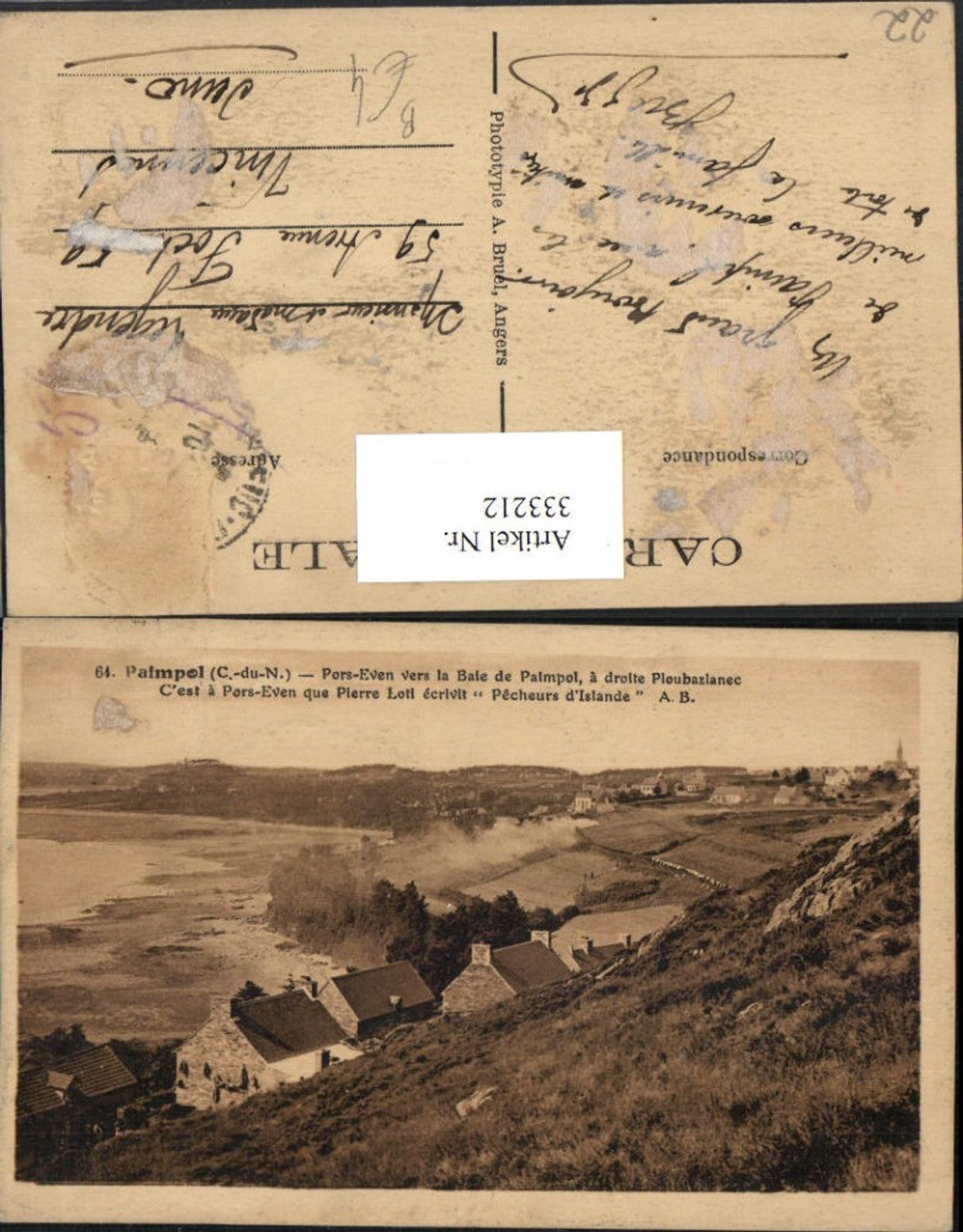 333212,Bretagne Cote-Amor Paimpel Pors-Even vers la Baie de Paimpol Teilansicht
