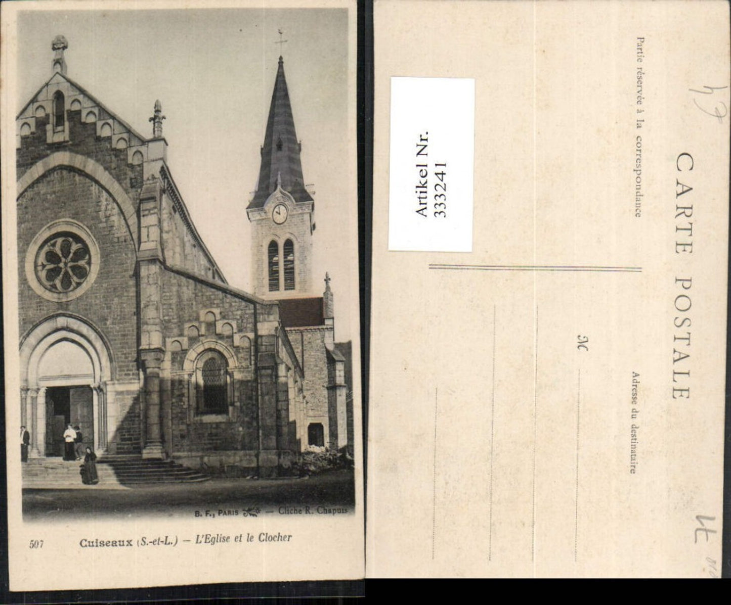 333241,Burgund Saone-et-Loire Cuiseaux L'Eglise et le Clocher Kirche