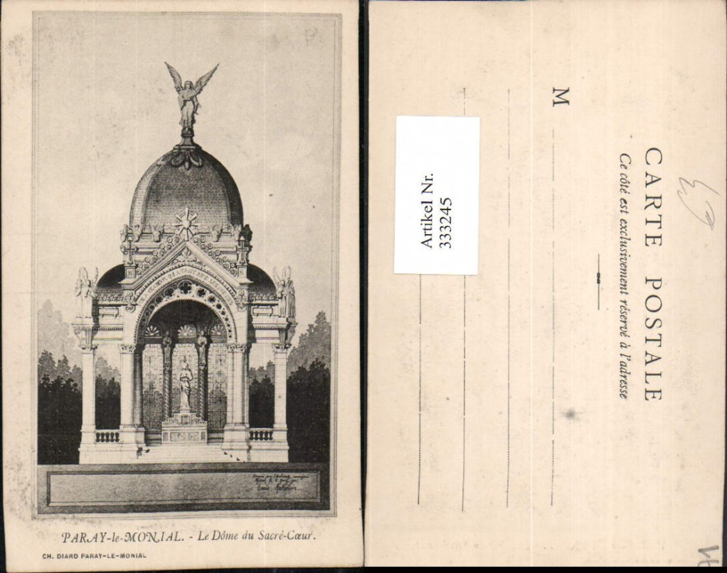 333245,Burgund Saone-et-Loire Paray-le-Monial Le Dome du Sacre-Coeur Tempel
