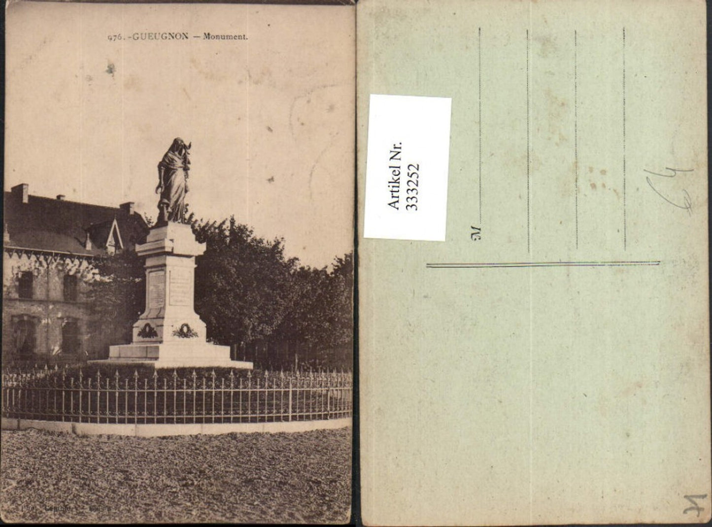 333252,Burgund Saone-et-Loire Gueugnon Monument