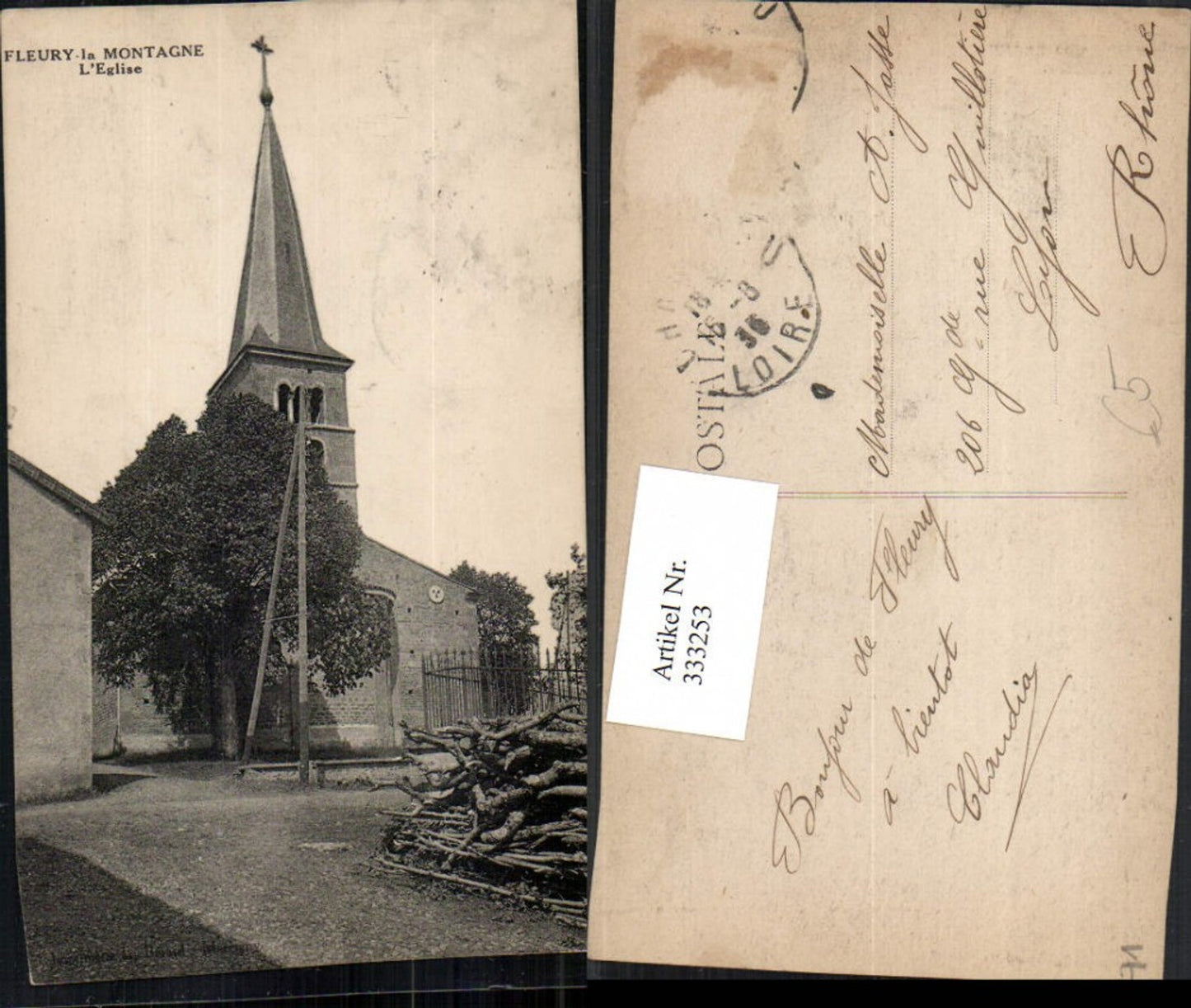 333253,Burgund Saone-et-Loire Fleury-la-Montagne L'Eglise Kirche