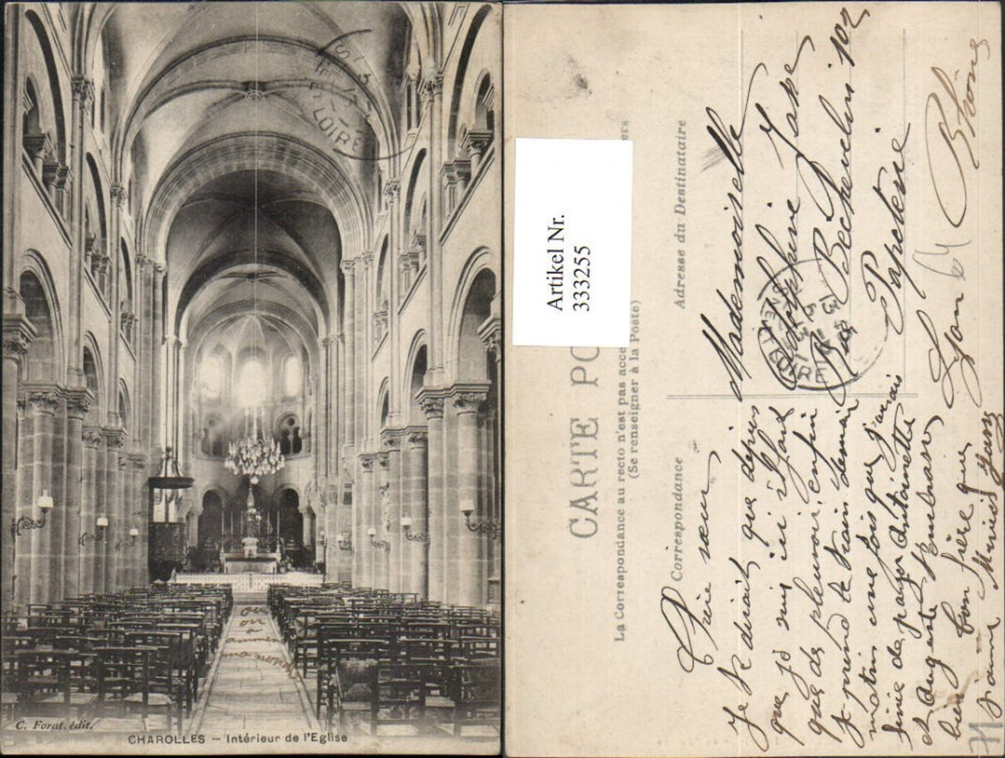 333255,Burgund Saone-et-Loire Charolles Interieur de l'Eglise Kirche Innenansicht