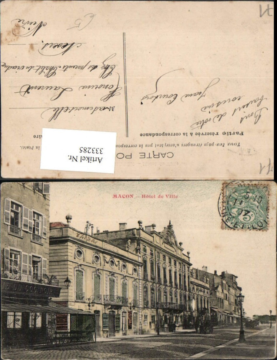 333285,Burgund Saone-et-Loire Macon Hotel de Ville Rathaus