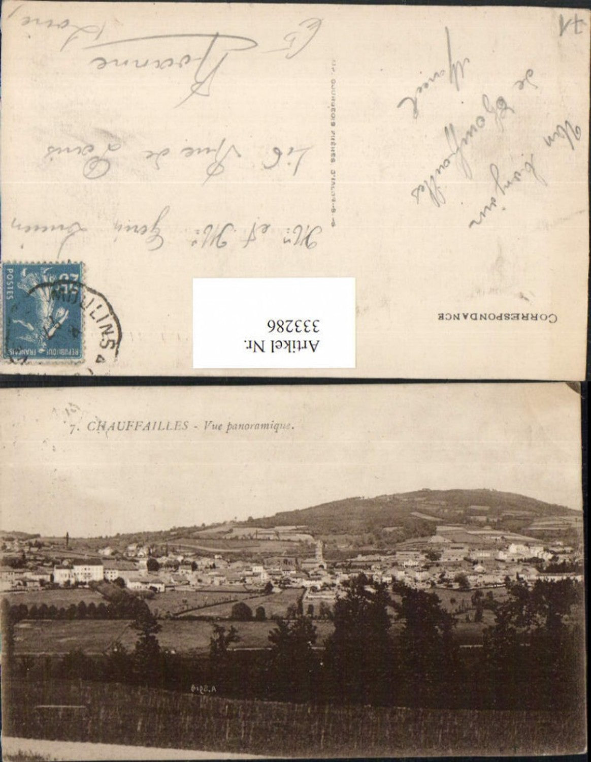 333286,Burgund Saone-et-Loire Chauffailles Vue panoramique Totale