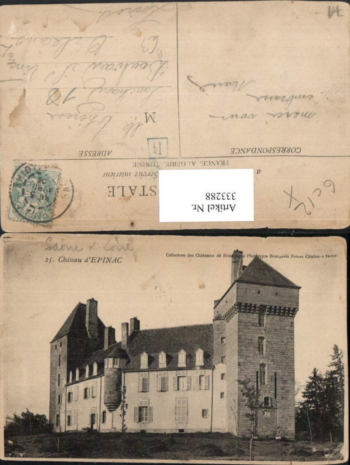 333288,Burgund Saone-et-Loire Chateau d'Epinac Schloss