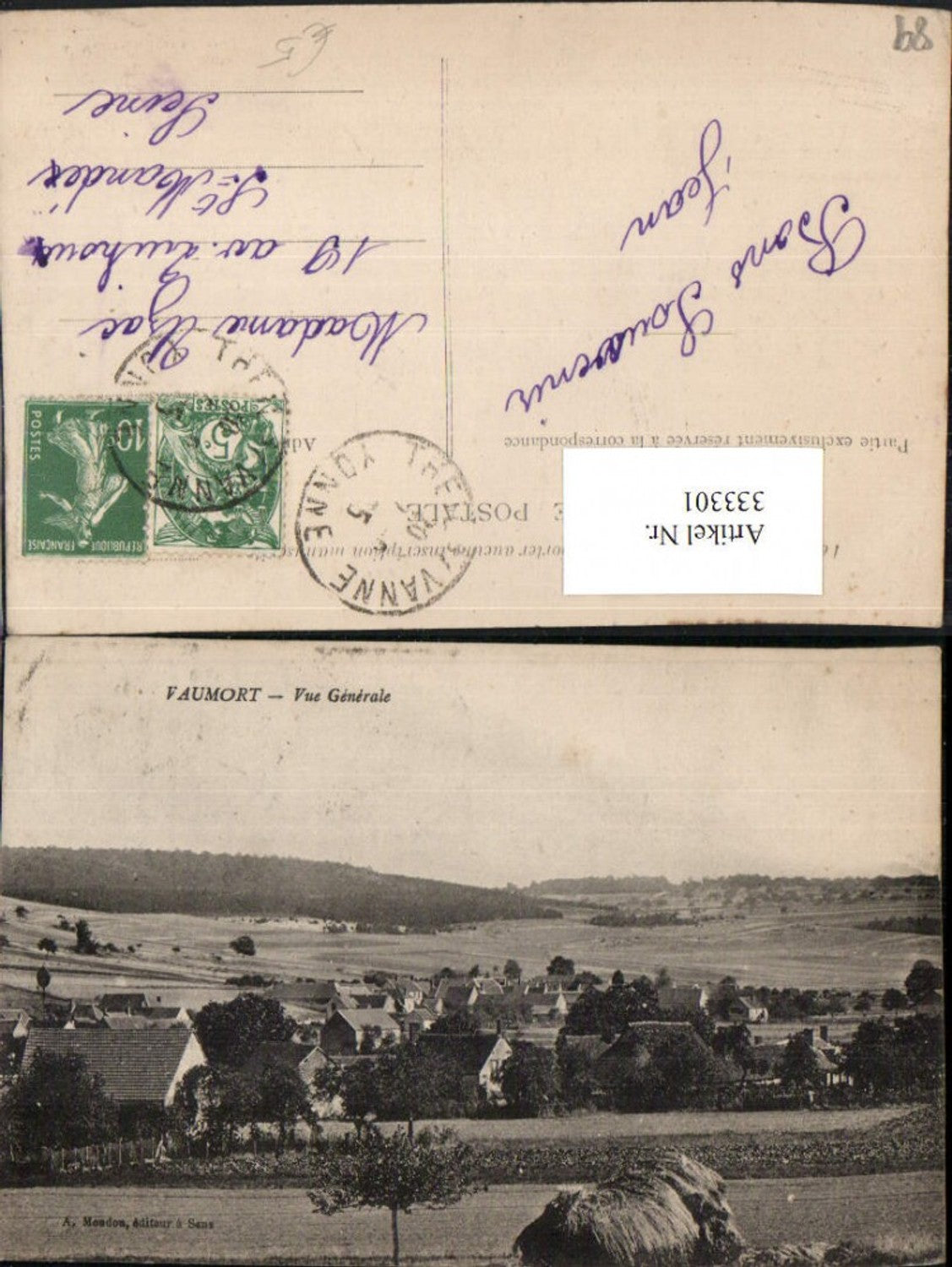 333301,Burgund Yonne Vaumort Vue Generale Teilansicht