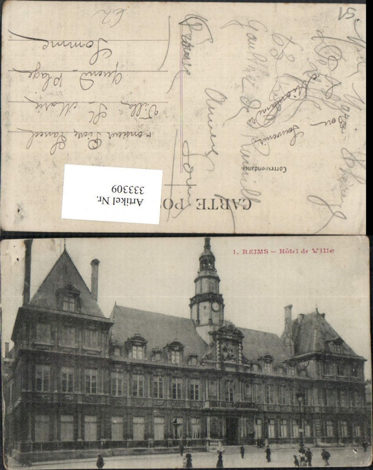333309,Champagne-Ardenne Marne Reims Hotel de Ville Rathaus