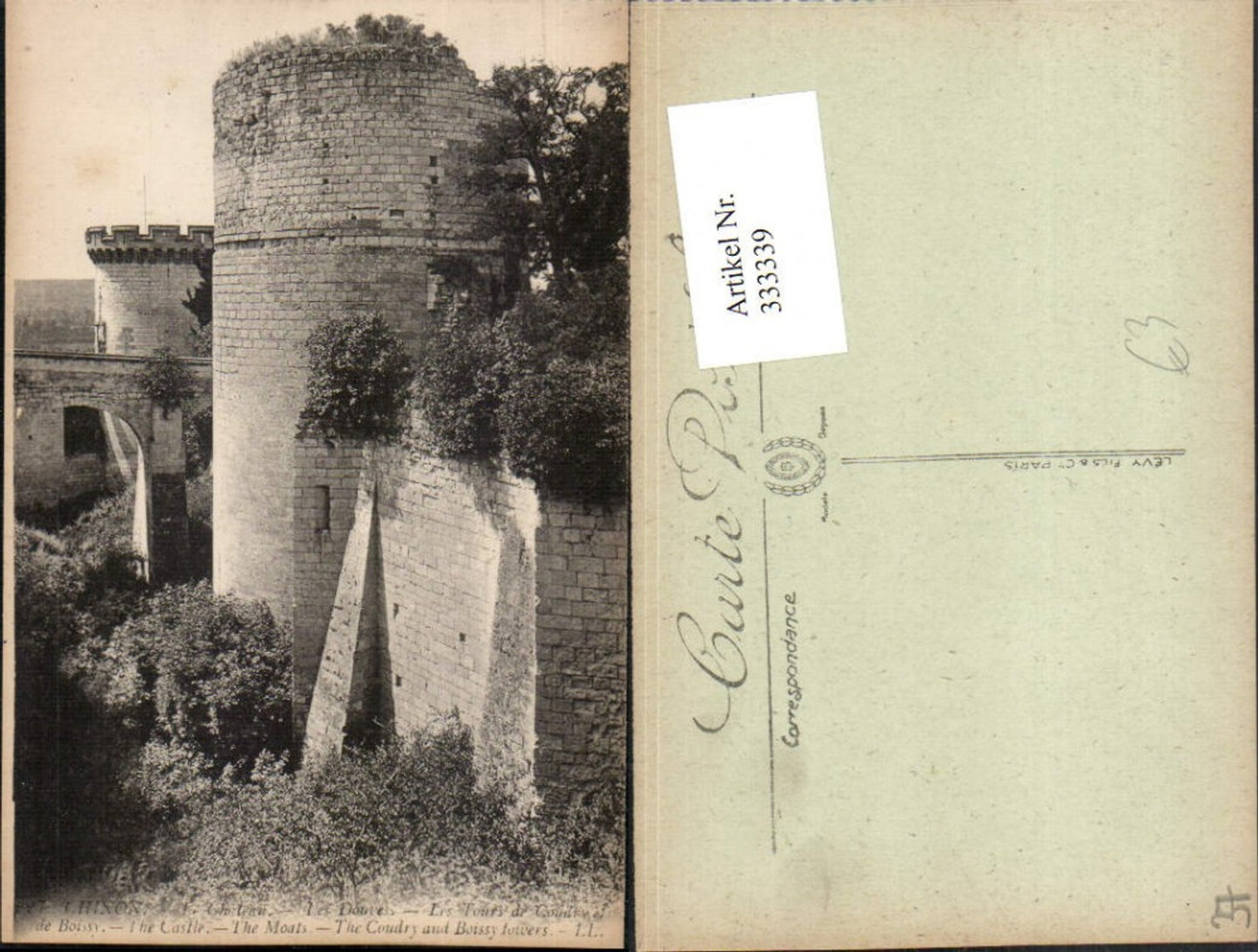 333339,Centre Indre-et-Loire Chinon Le Chateau Tours de Coudry et de Boissy Türme