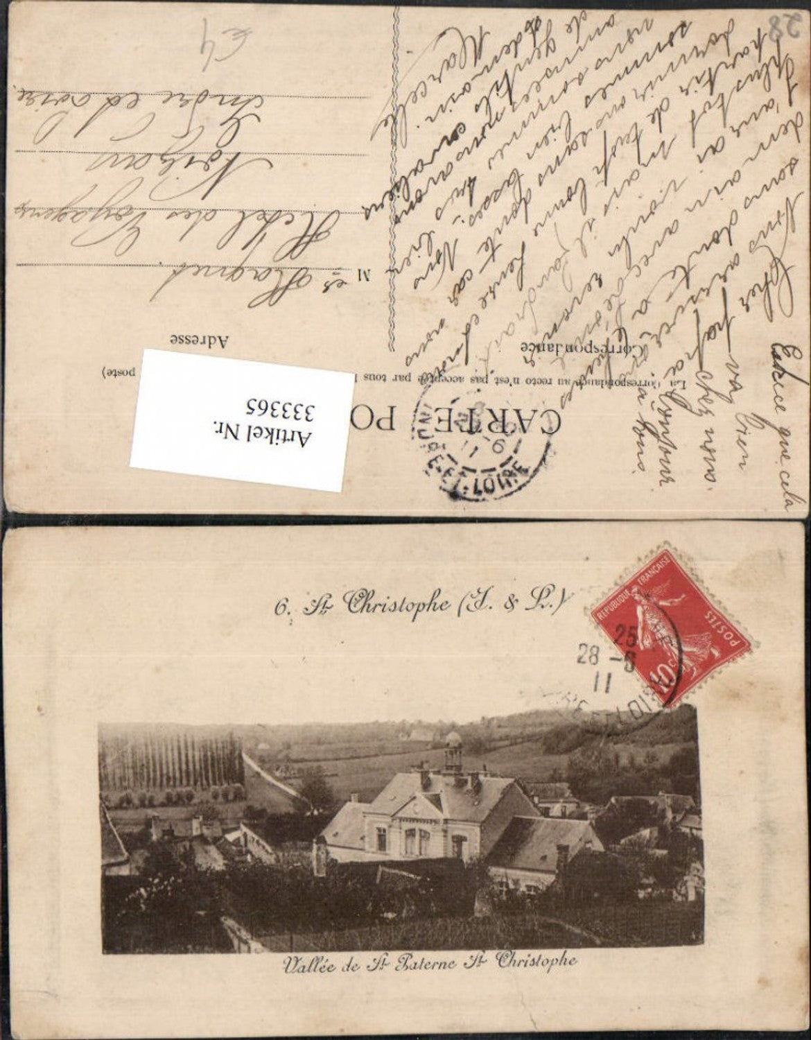 333365,Centre Eure-et-Loir St Christophe Teilansicht Präge Passepartout
