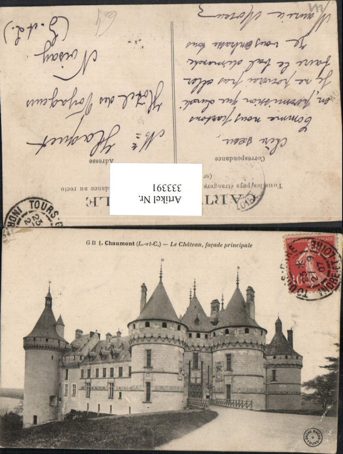 333391,Centre Loire-et-Cher Chaumont Le Chateau Schloss