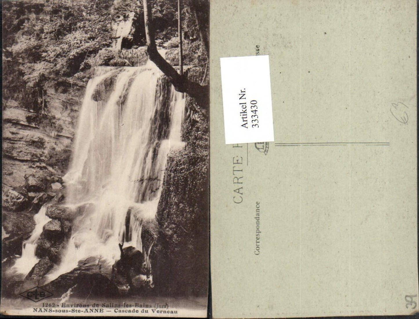 333430,Franche-Comte Doubs Nans-sous-Sainte-Anne Cascade du Verneau Wasserfall