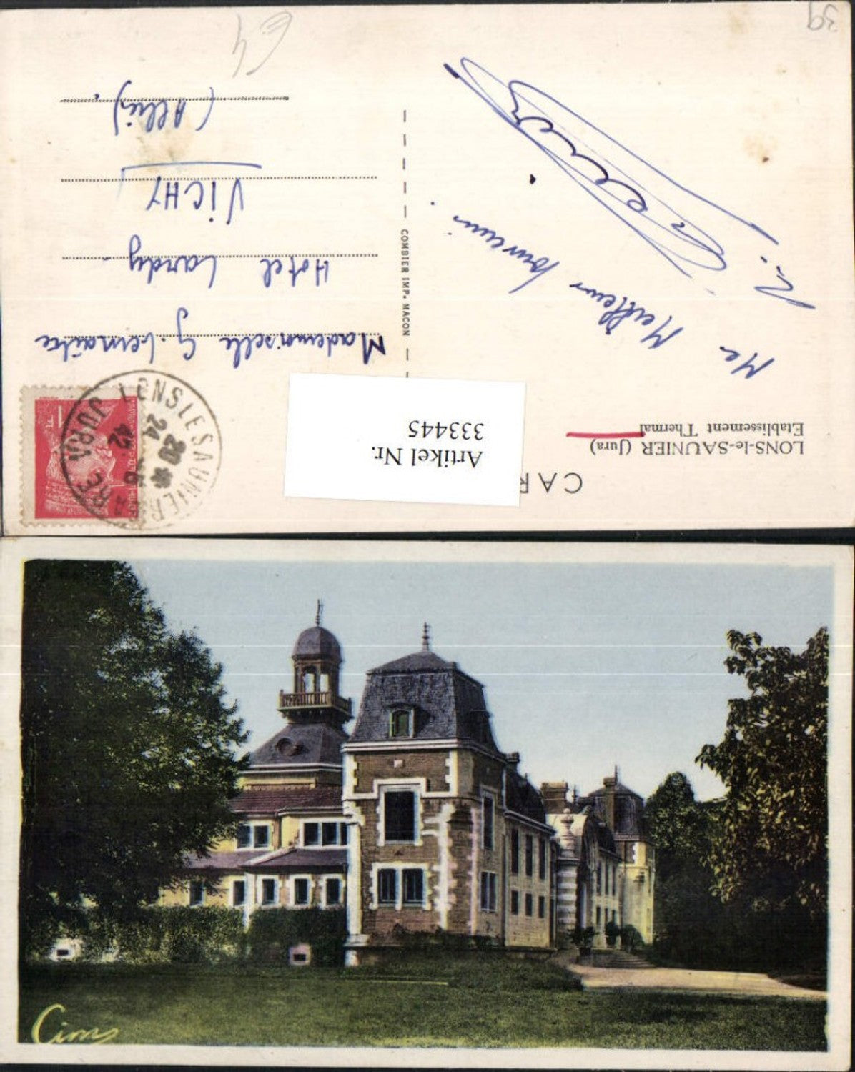 333445,Franche-Comte Jura Lons-le-Saunier Etablissement Thermal Gebäude