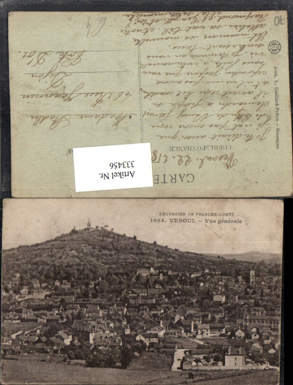 333456,Franche-Comte Haute-Saonne Vesoul Vue generale Totale