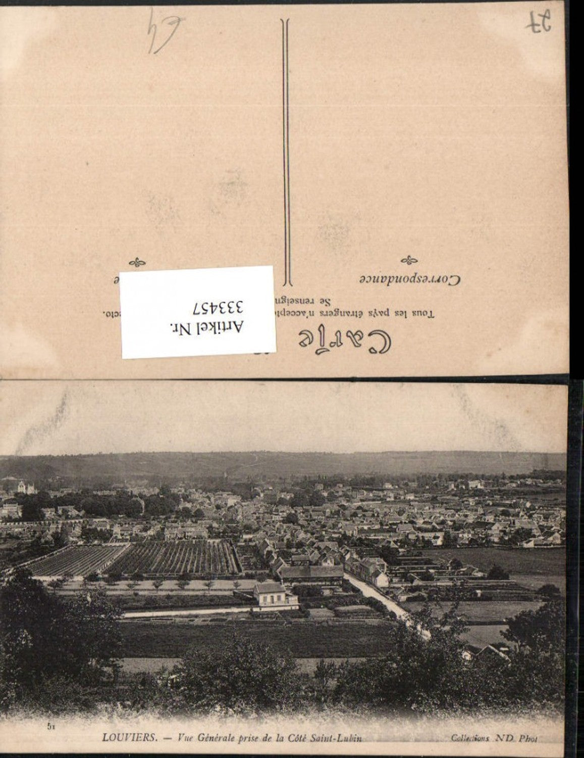 333457,Haute-Normandie Eure Louviers Vue Generale prise de la Cote Saint-Lubin Totale