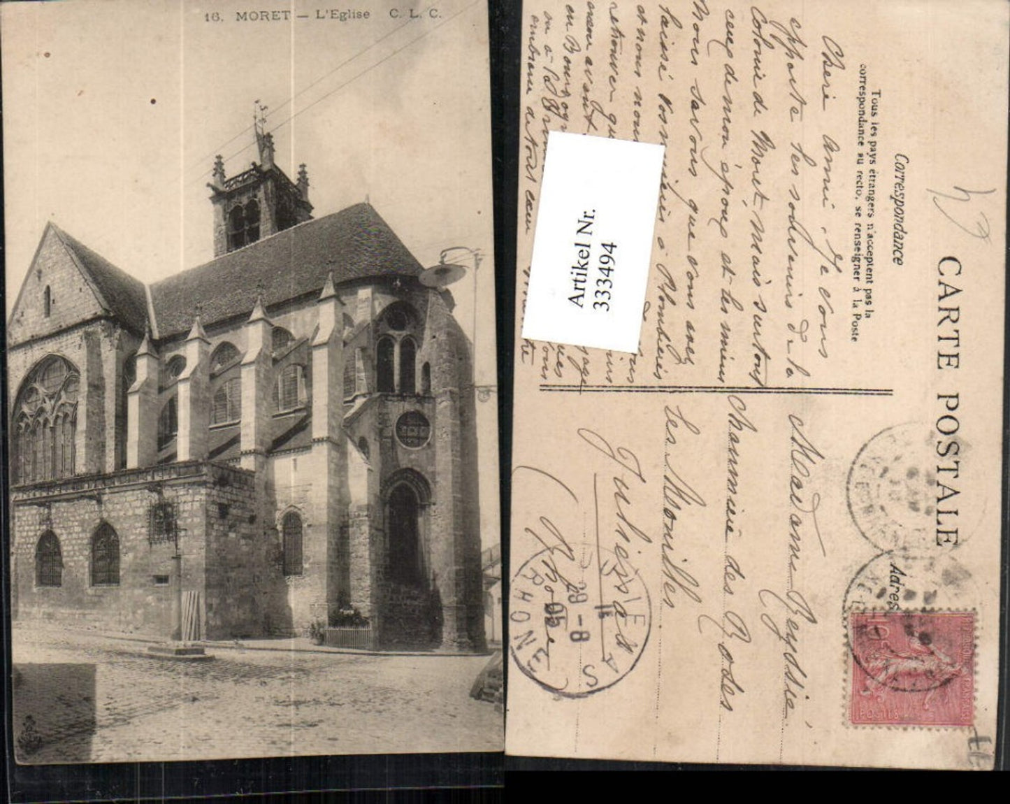333494,Ile-de-France Seine-et-Marne Moret L'Eglise Kirche