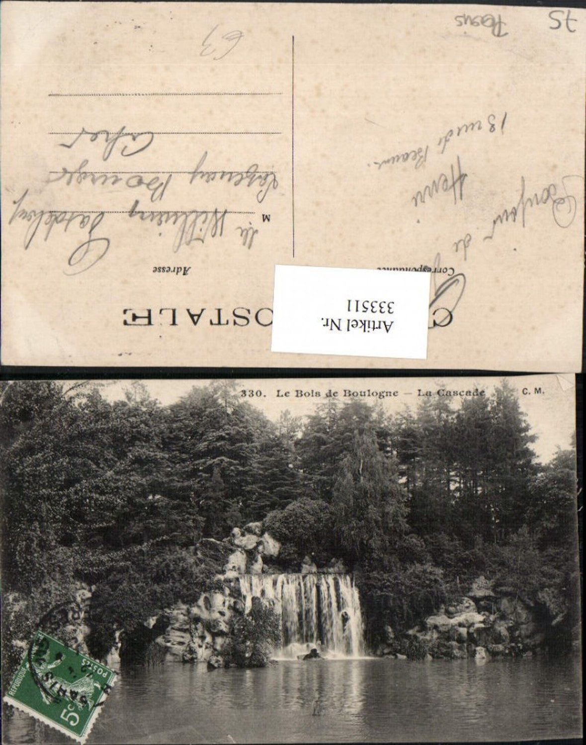 333511,Ile-de-France Paris Le Bois de Boulogne La Cascade Wasserfall