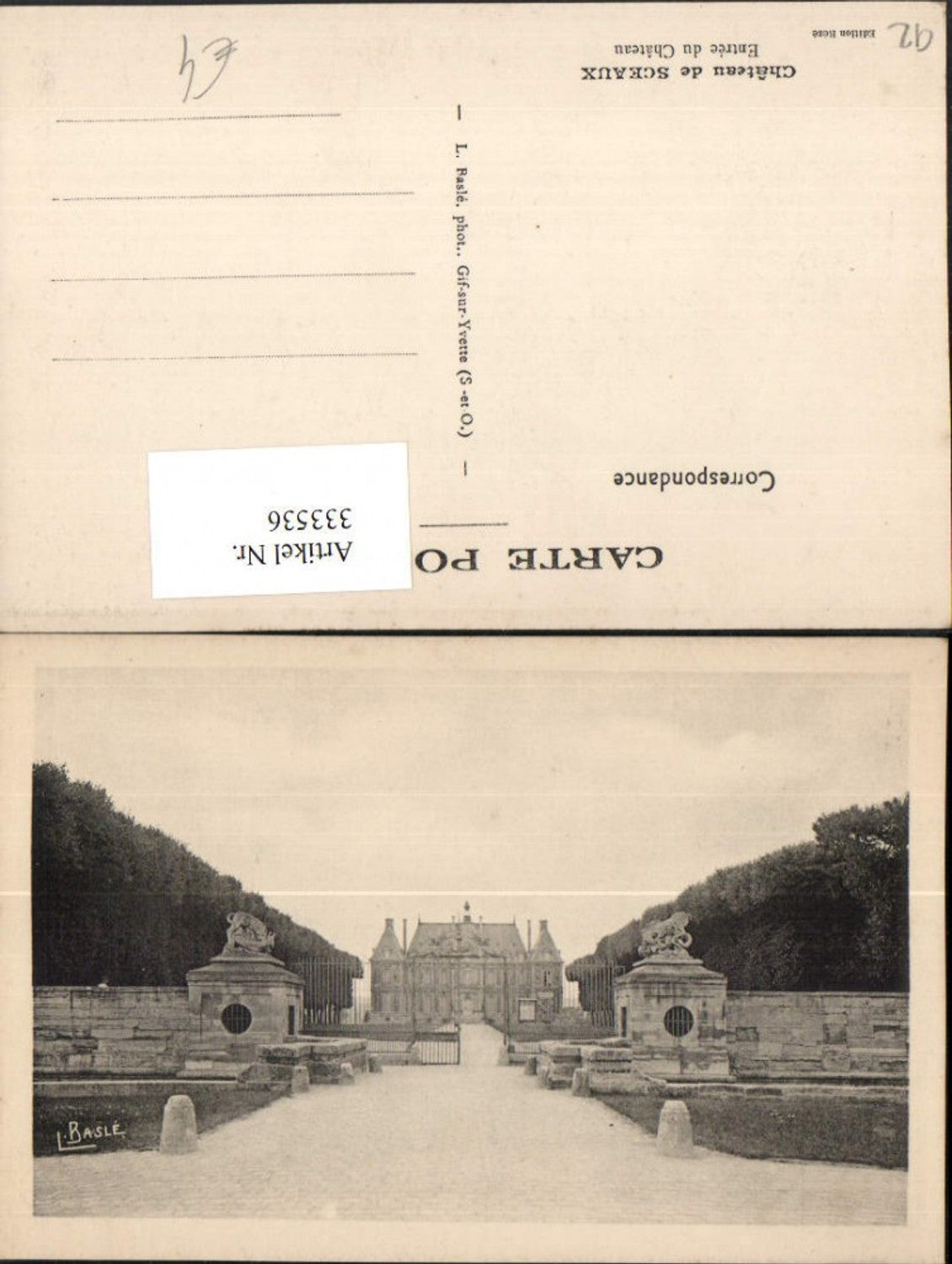 333536,Ile-de-France Hauts-de-Seine Chateau de Sceaux Entree du Chateau Schloss Eingang