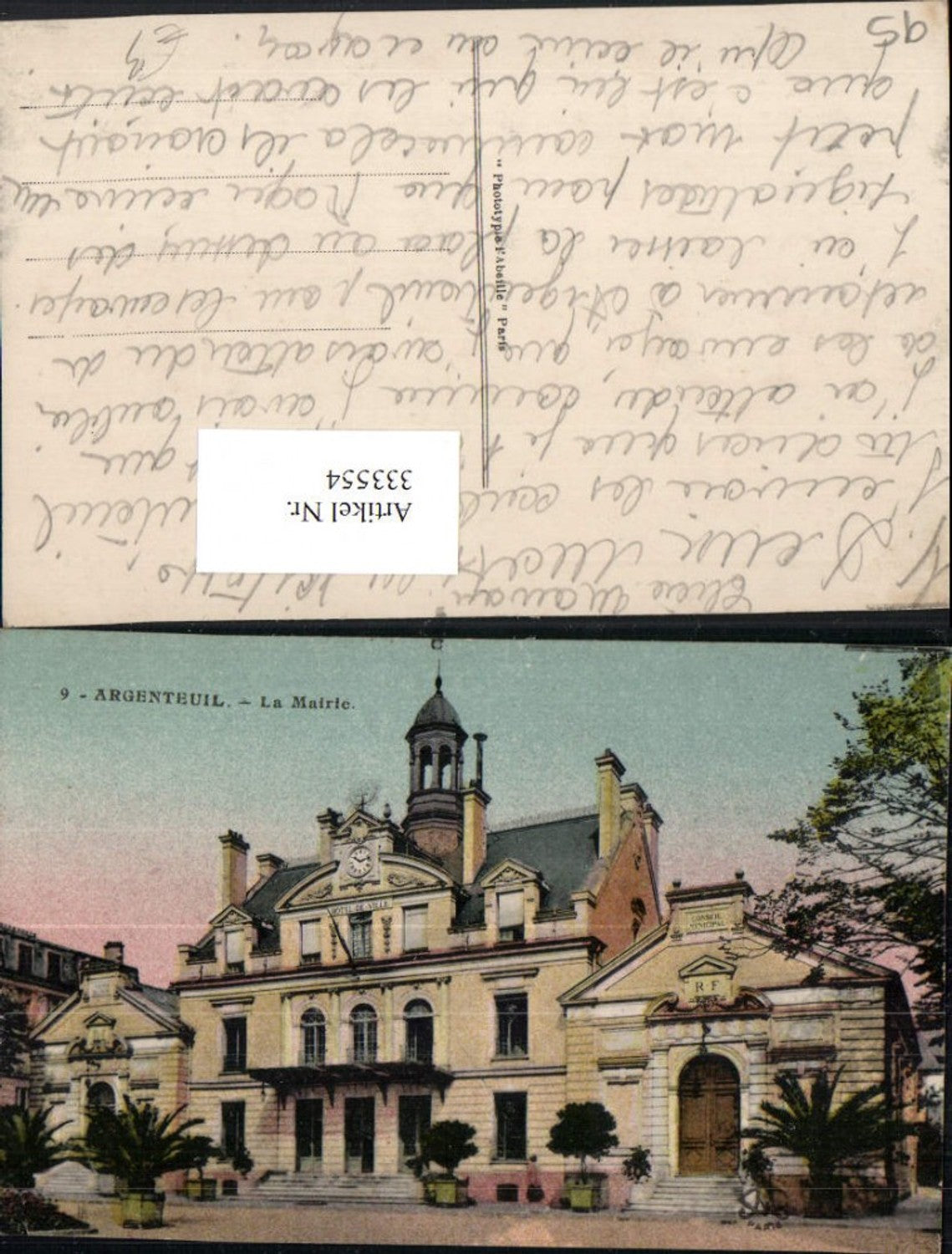 333554,Ile-de-France Val-Oise Argenteuil La Mairie Hotel de Ville Rathaus