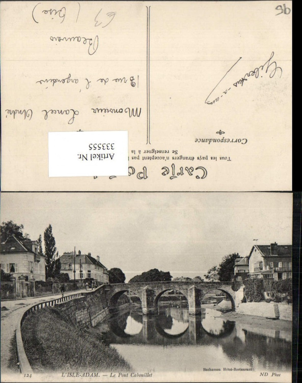 333555,Ile-de-France Val-Oise L'Isle-Adam Le Pont Cabouillet Brücke