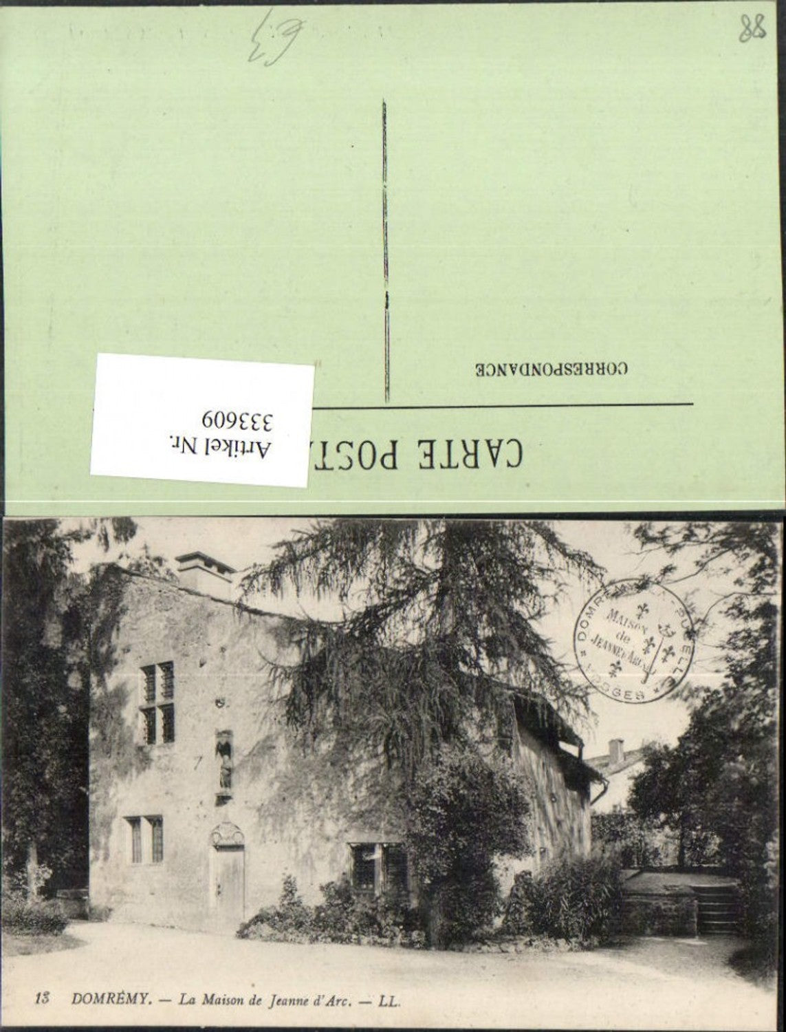 333609,Lothringen Vosges Domremy La Maison de Jeanne d'Arc Hausansicht