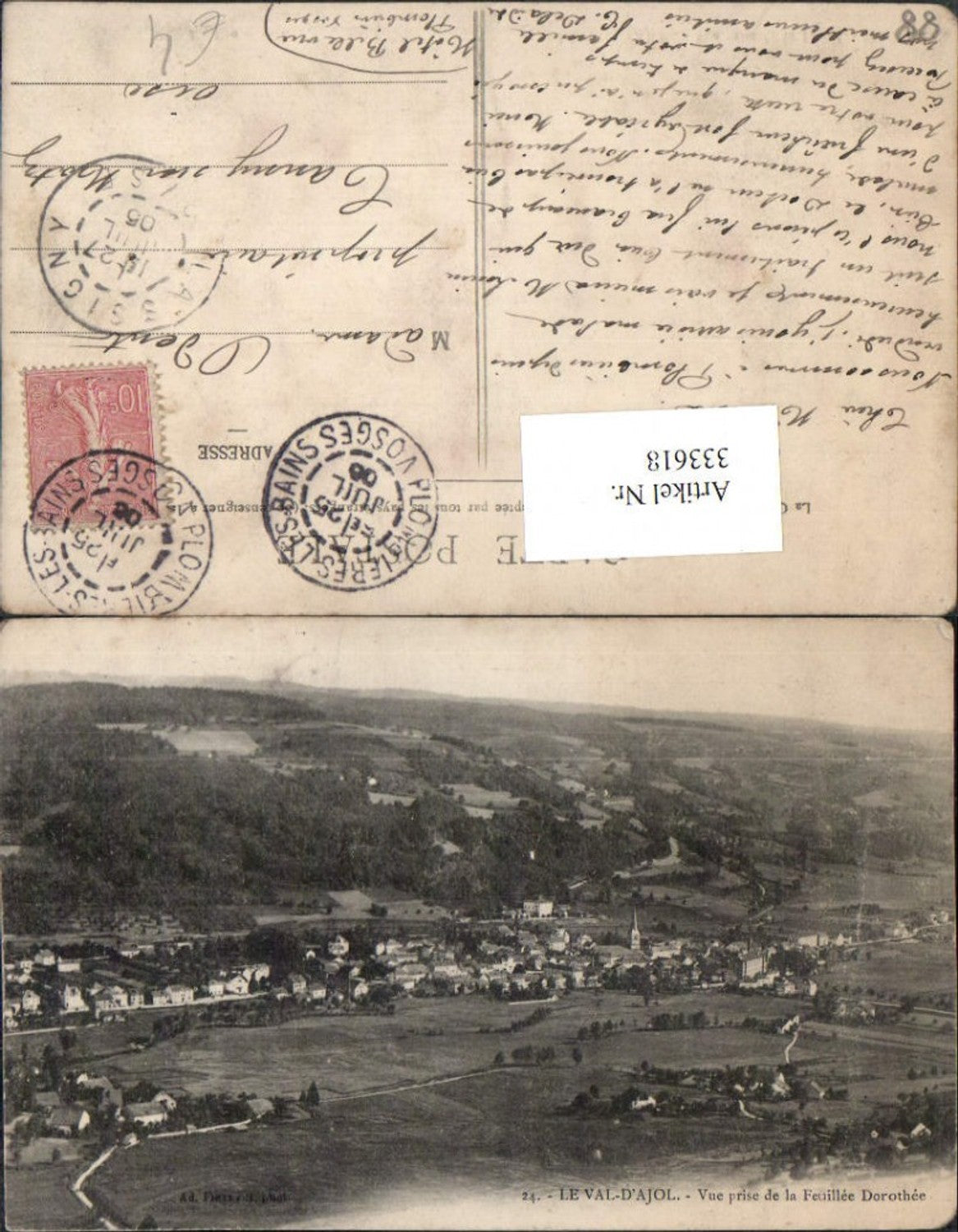 333618,Lothringen Vosges Le Val-d'Ajol Vue prise de la Feuillee Dorothee Totale
