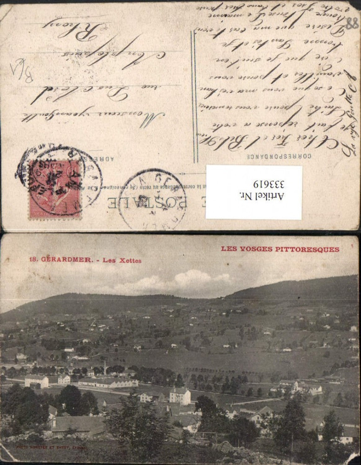 333619, Lorraine Vosges Gerardmer Lex Xettes Partial view