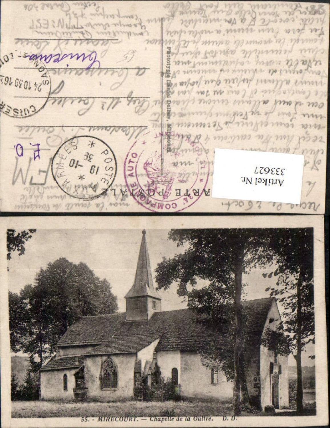 333627,Lothringen Vosges Mirecourt Chapelle de la Oultre Kapelle