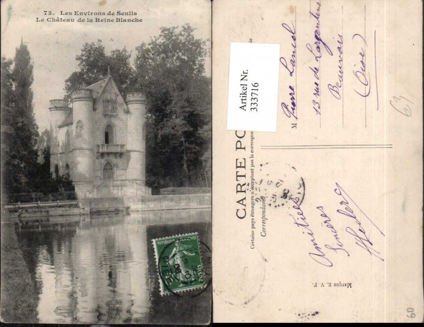 333716,Picardie Oise Senlis Le Chateau de la Reine Blanche Schloss