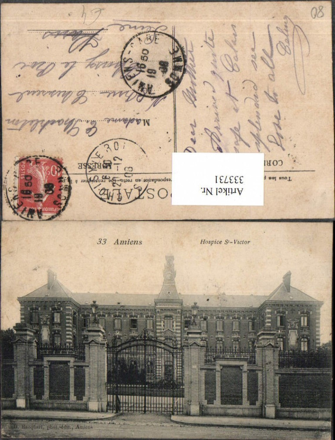 333731,Picardie Somme Amiens Hospice St-Victor Hospital