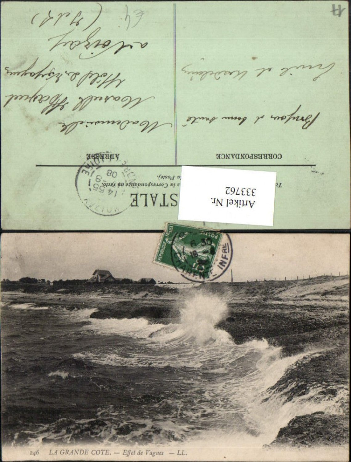 333762,Poitou-Charentes Charente-Maritime La Grande Cote Effet de Vagues Brandung Küste