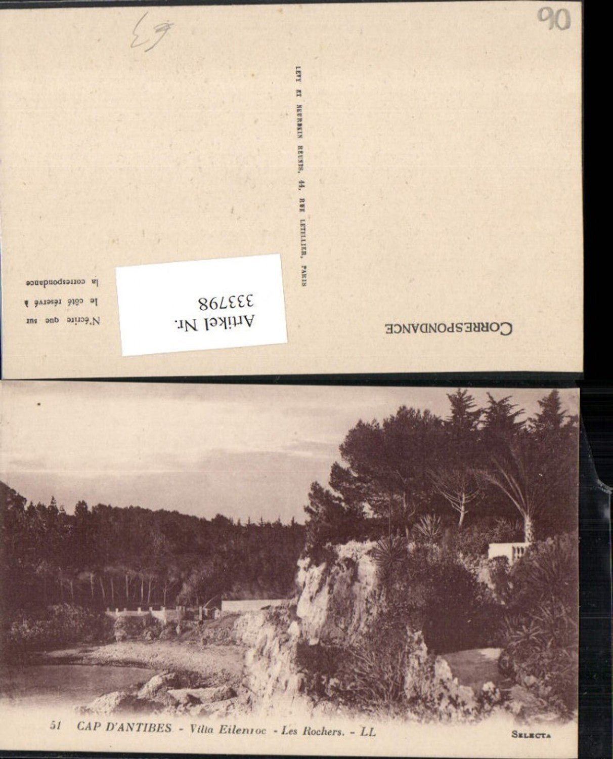333798,Provence-Alpes-Cote-Azur Alpes-Maritimes Cap d'Antibes Villa Eilenroe Les Rochers Felsen