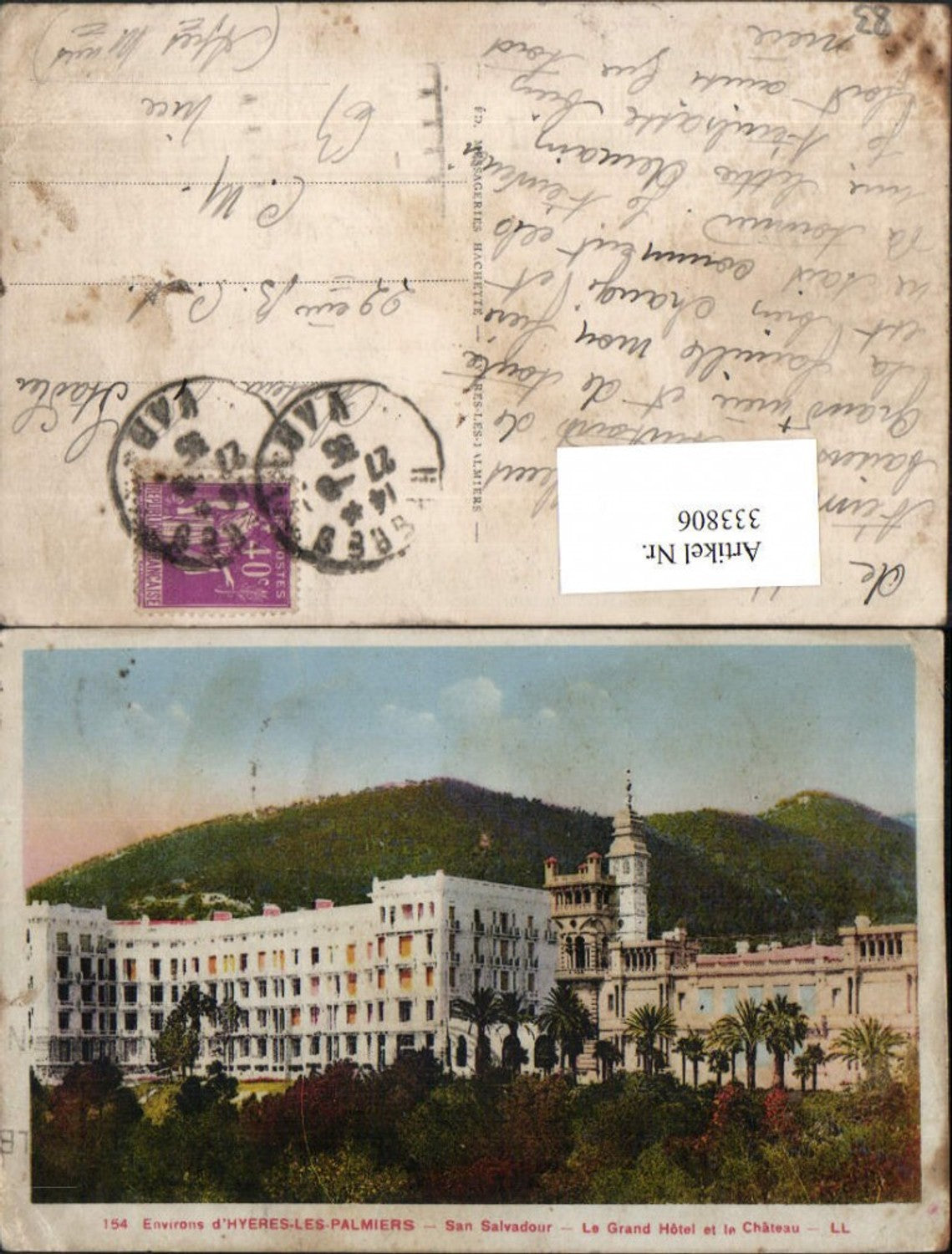 333806,Provence-Alpes-Cote-Azur Var Hyeres-les-Palmiers San Salvador Grand Hotel et le Chateau
