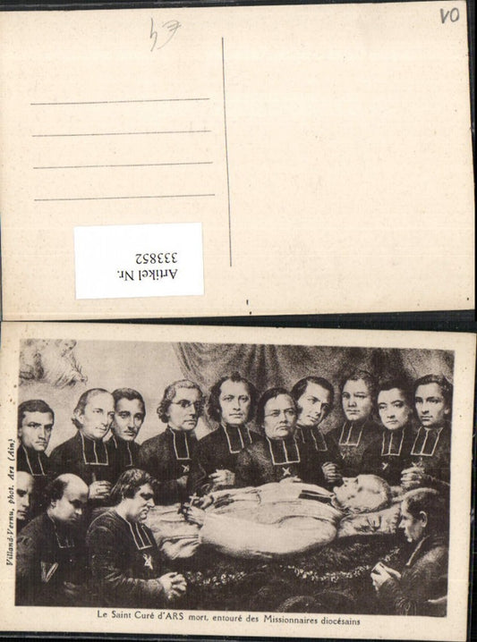 333852,Rhone-Alpes Ain Ars Saint Cure mort entoure des Missionnaires diocesains Tod