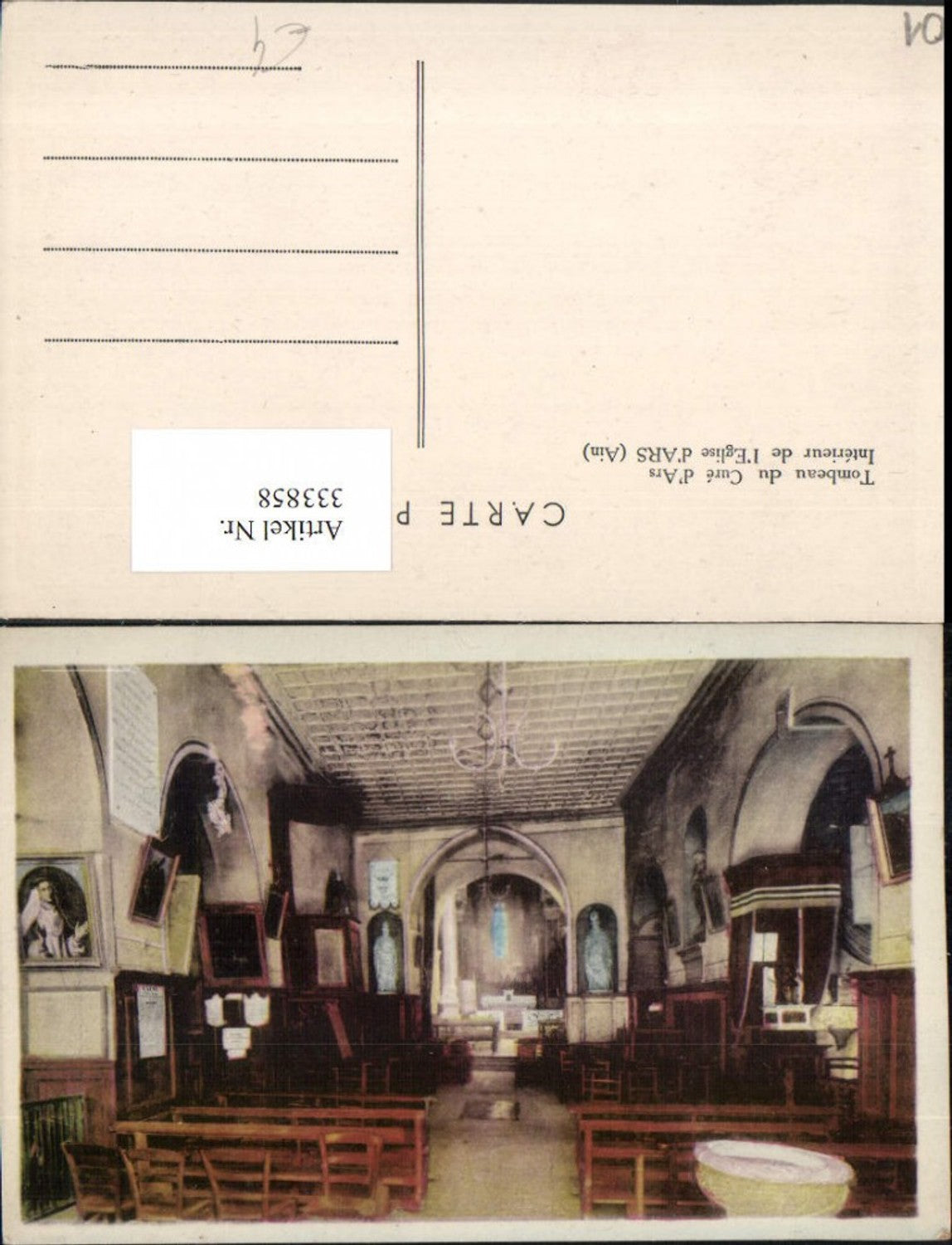 333858,Rhone-Alpes Ain Ars Tombeau du Cure Interior de l'Eglise Church