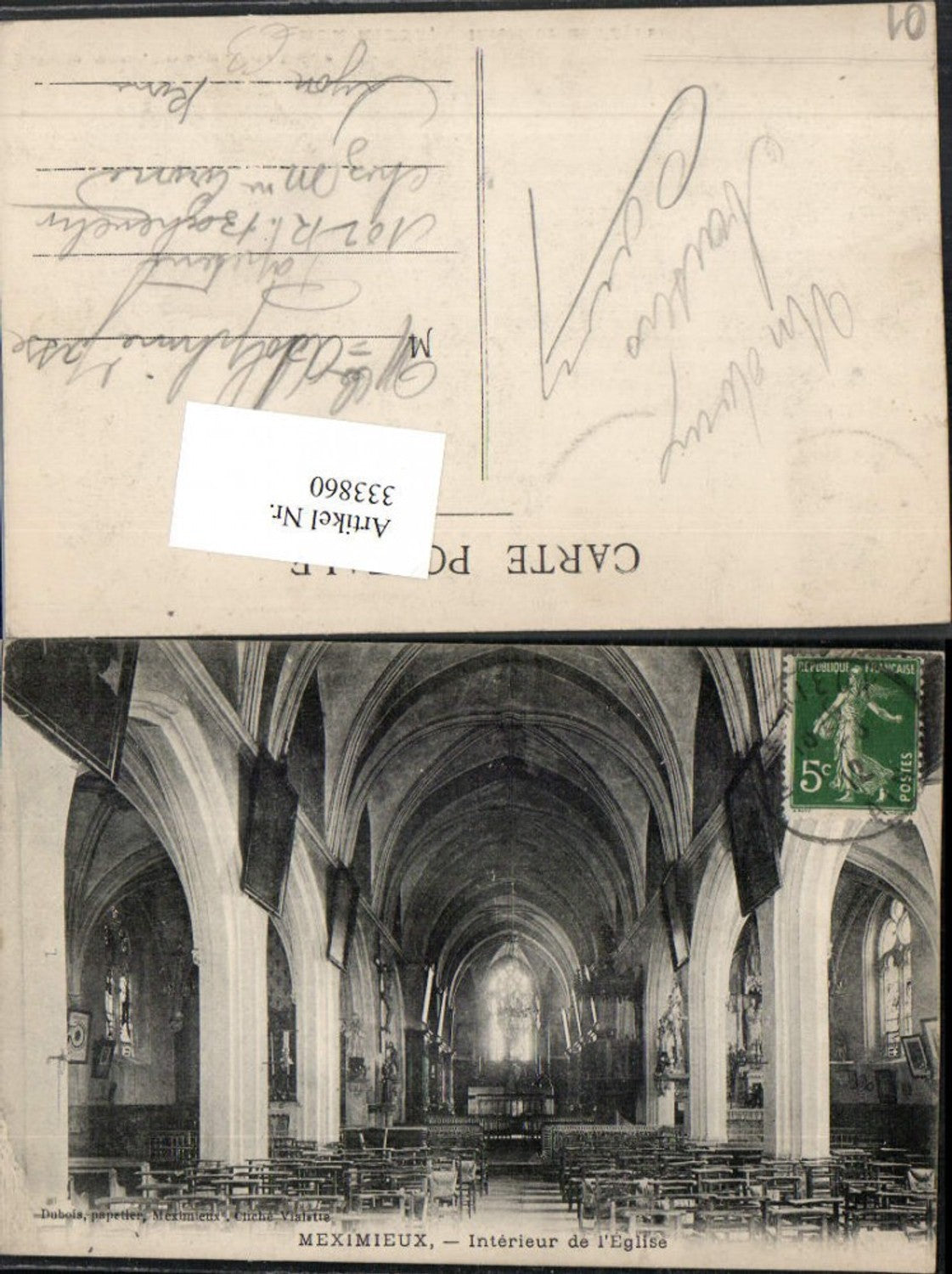 333860,Rhone-Alpes Ain Meximieux Interior of the Eglise church